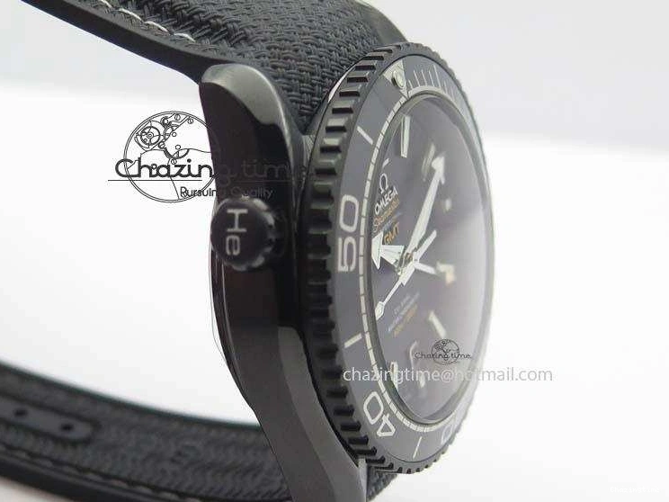 0502 Planet Ocean 45mm Real Ceramic BP-Maker Best Edition Black Dial On Nylon Rubber Strap A TopPick 8185